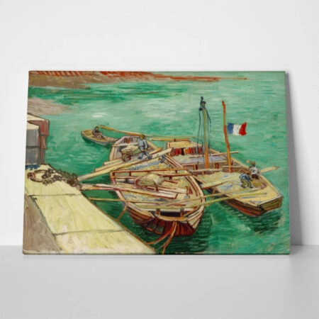 Πινακας σε καμβά VAN GOGH - RHONEBARKEN - Vincent Van Gogh