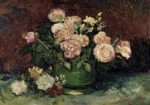 Πινακας σε καμβά VAN GOGH - ROSES AND PEONIES 1886