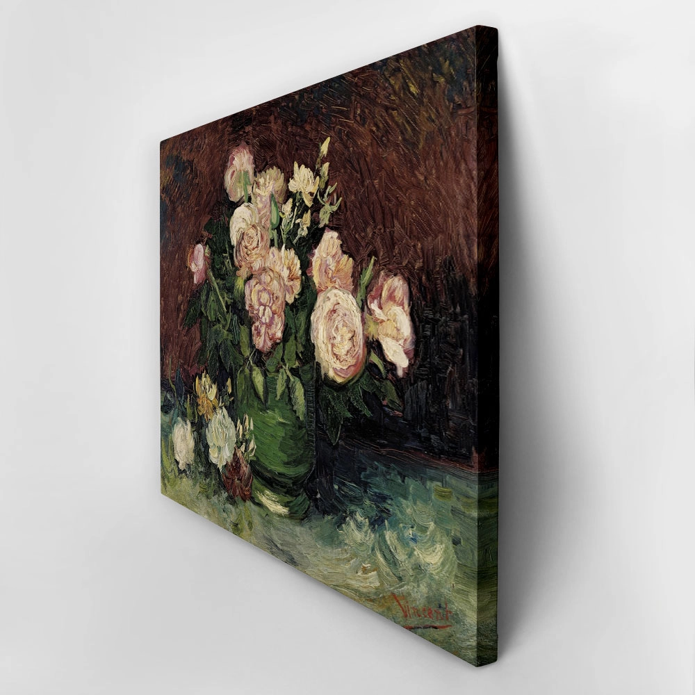 Πινακας σε καμβά VAN GOGH - ROSES AND PEONIES 1886