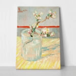 Πινακας σε καμβά VAN GOGH - SPRIG OF FLOWERING ALMOND BLOSSOM IN A GLASS