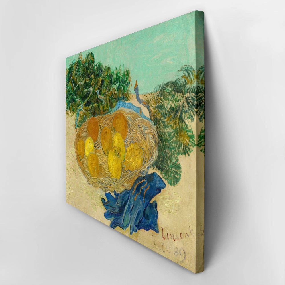 Πινακας σε καμβά VAN GOGH - STILL LIFE OF ORANGES AND LEMONS WITH BLUE GLOVES