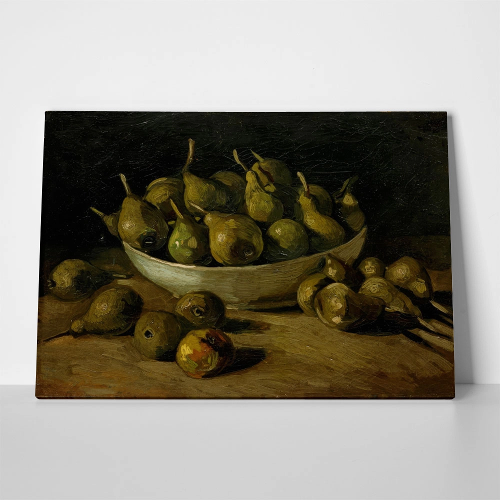Πινακας σε καμβά VAN GOGH - STILL LIFE WITH AN EARTHEN BOWL AND PEARS