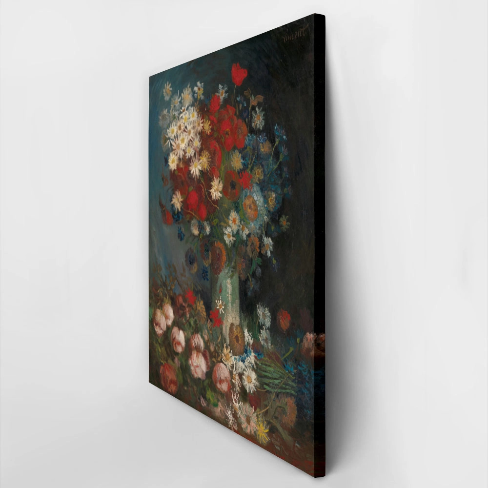 Πινακας σε καμβά VAN GOGH - STILL LIFE WITH MEADOW FLOWERS AND ROSES