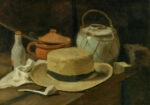 Πινακας σε καμβά VAN GOGH - STILL LIFE WITH YELLOW STRAW HAT