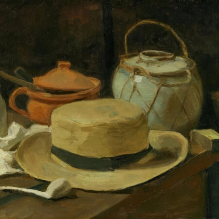 Πινακας σε καμβά VAN GOGH - STILL LIFE WITH YELLOW STRAW HAT - Vincent Van Gogh Sticky 5