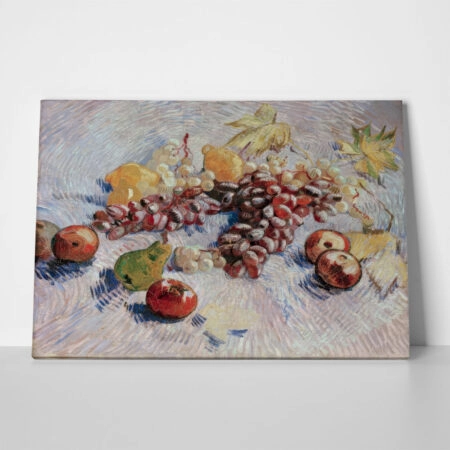 Πινακας σε καμβά VAN GOGH - STILLLEBEN MIT TRAUBEN ÄPFELN ZITRONEN UND BIRNE - Vincent Van Gogh Sticky 1