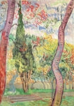 Πινακας σε καμβά VAN GOGH - THE GARDEN OF ST PAUL'S HOSPITAL ST RÉMY