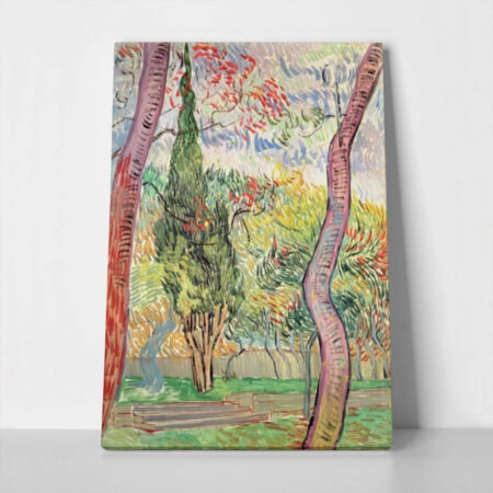 Πινακας σε καμβά VAN GOGH - THE GARDEN OF ST PAUL'S HOSPITAL ST RÉMY - Vincent Van Gogh