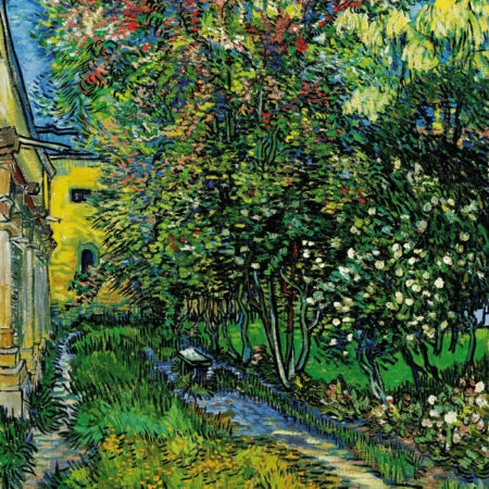 Πινακας σε καμβά VAN GOGH - THE GARDEN OF THE ASYLUM AT SAINT-RÉMY - Vincent Van Gogh Sticky 5