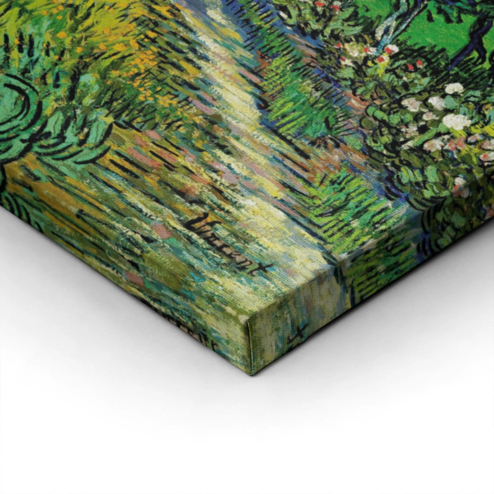 Πινακας σε καμβά VAN GOGH - THE GARDEN OF THE ASYLUM AT SAINT-RÉMY