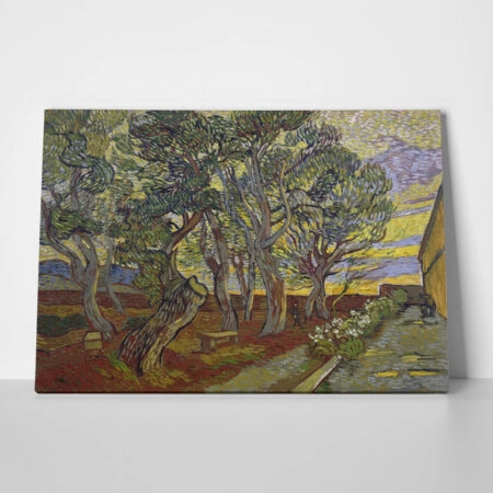 Πινακας σε καμβά VAN GOGH - THE GARDEN OF THE ASYLUM - Vincent Van Gogh