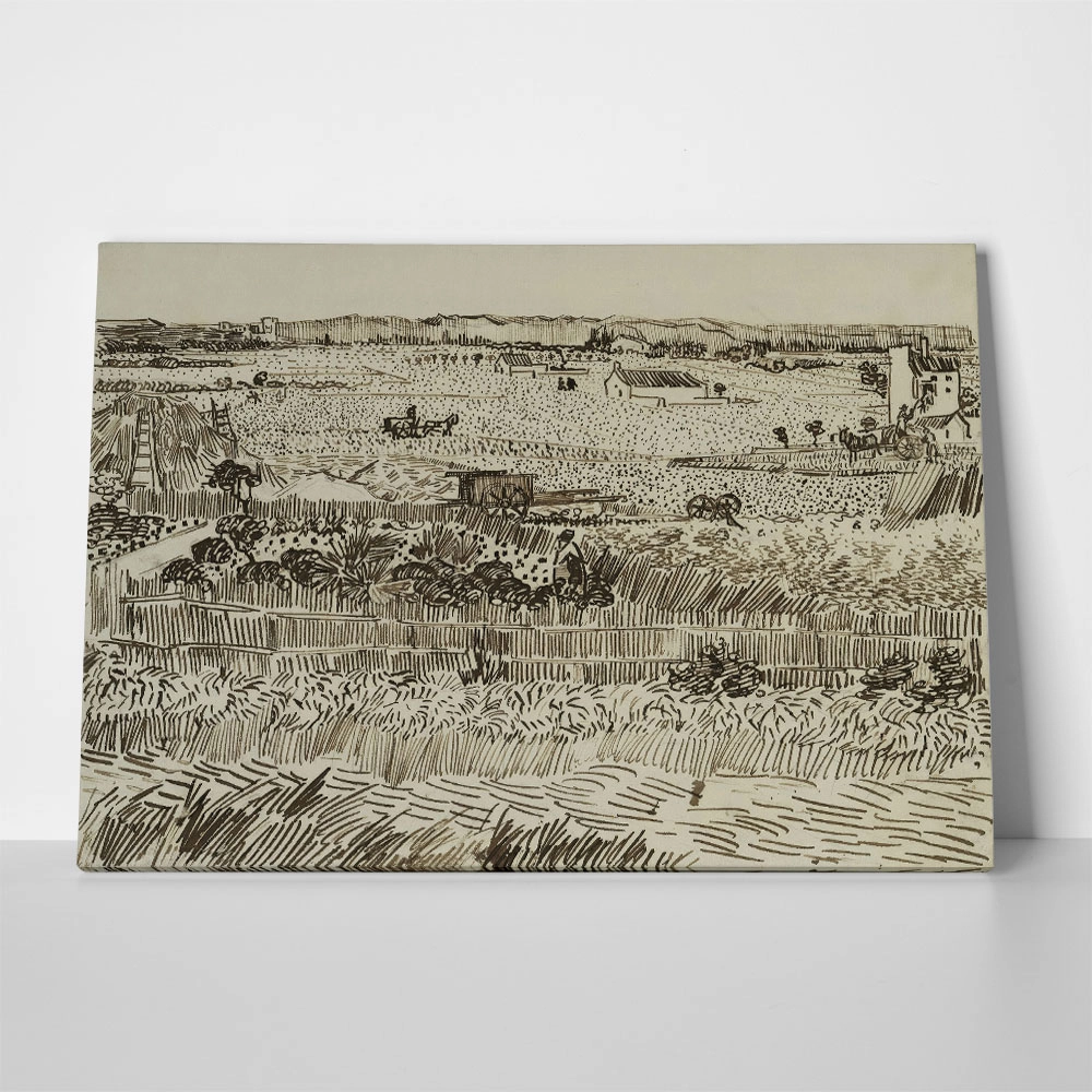 Πινακας σε καμβά VAN GOGH - THE HARVEST FOR ÉMILE BERNARD