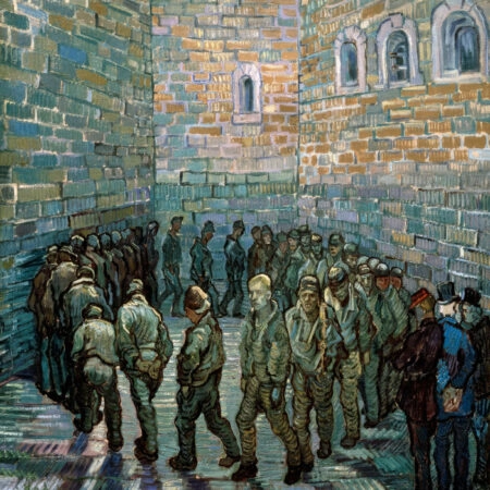 Πινακας σε καμβά VAN GOGH - THE PRISON COURTYARD - Vincent Van Gogh Sticky 5