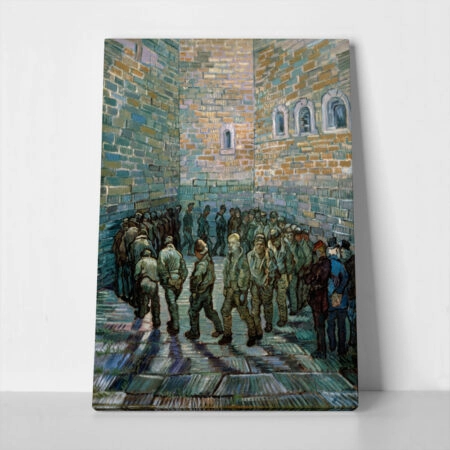 Πινακας σε καμβά VAN GOGH - THE PRISON COURTYARD - Vincent Van Gogh