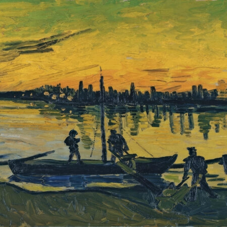 Πινακας σε καμβά VAN GOGH - THE STEVEDORES IN ARLES - Vincent Van Gogh Sticky 6