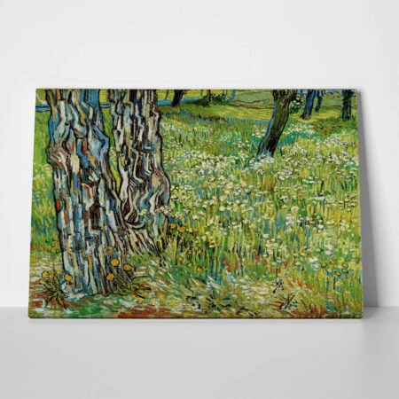 Πινακας σε καμβά VAN GOGH - TREE TRUNKS IN THE GRASS - Vincent Van Gogh