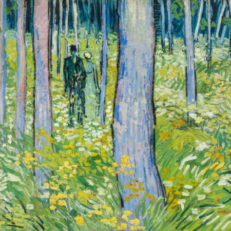 Πινακας σε καμβά VAN GOGH - UNDERGROWTH WITH TWO FIGURES - Vincent Van Gogh Sticky 5