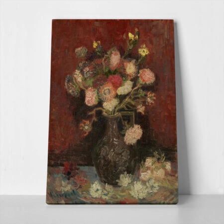 Πινακας σε καμβά VAN GOGH - VASE WITH CHINESE ASTERS AND GLADIOLI - Vincent Van Gogh Sticky 1