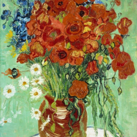 Πινακας σε καμβά VAN GOGH - VASE WITH DAISIES AND POPPIES - Vincent Van Gogh Sticky 5