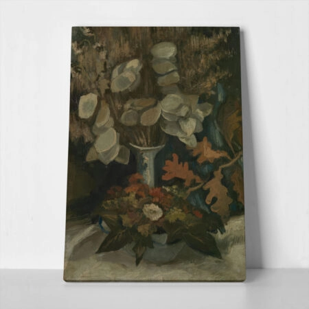 Πινακας σε καμβά VAN GOGH - VASE WITH HONESTY - Vincent Van Gogh
