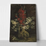 Πινακας σε καμβά VAN GOGH - VASE WITH RED AND WHITE FLOWERS