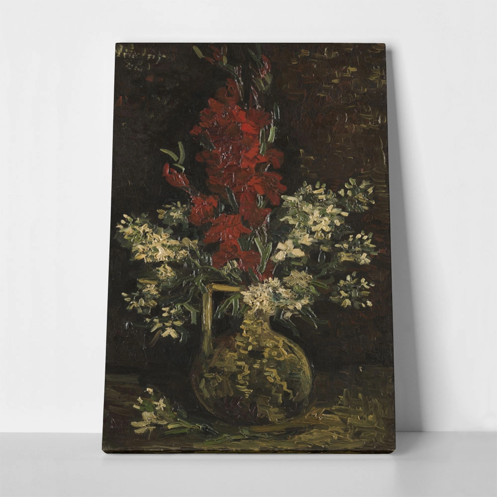 Πινακας σε καμβά VAN GOGH - VASE WITH RED AND WHITE FLOWERS