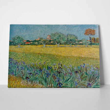 Πινακας σε καμβά VAN GOGH - VIEW OF ALES WITH IRISES IN BLOOM