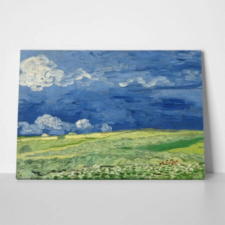 Πινακας σε καμβά VAN GOGH - WHEATFIELD UNDER THUNDERCLOUDS - Vincent Van Gogh