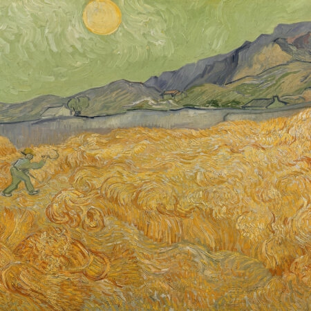 Πινακας σε καμβά VAN GOGH - WHEATFIELD WITH REAPER - Vincent Van Gogh Sticky 6