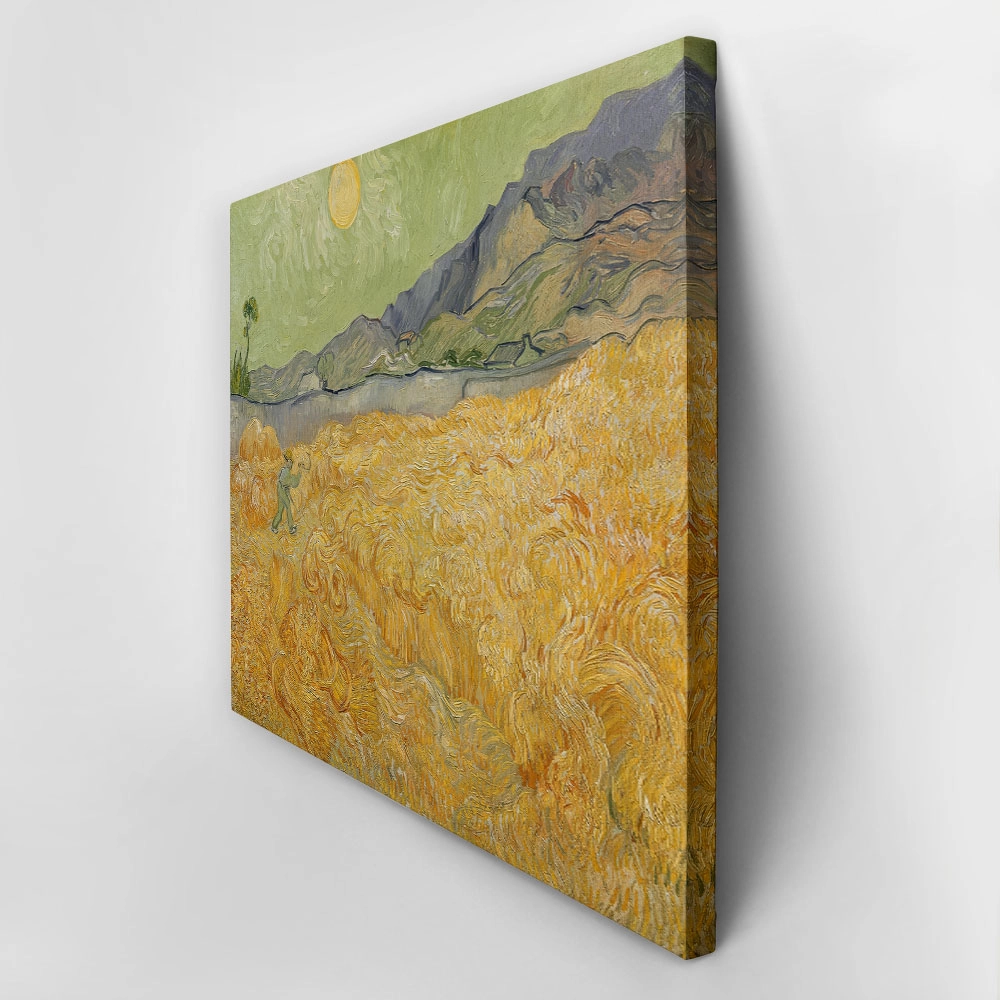 Πινακας σε καμβά VAN GOGH - WHEATFIELD WITH REAPER