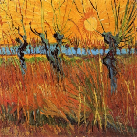 Πίνακας σε καμβά VAN GOGH - WILLOWS AT SUNSET - Vincent Van Gogh Sticky 5