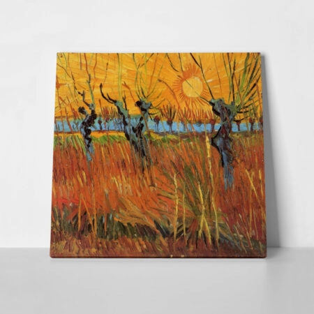 Πίνακας σε καμβά VAN GOGH - WILLOWS AT SUNSET - Vincent Van Gogh