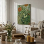 Πινακας σε καμβά VAN GOGH - BUTTERFLIES AND POPPIES