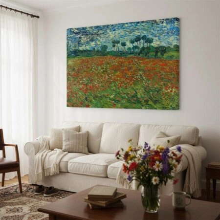 Πινακας σε καμβά VAN GOGH - FIELD OF POPPIES 1980