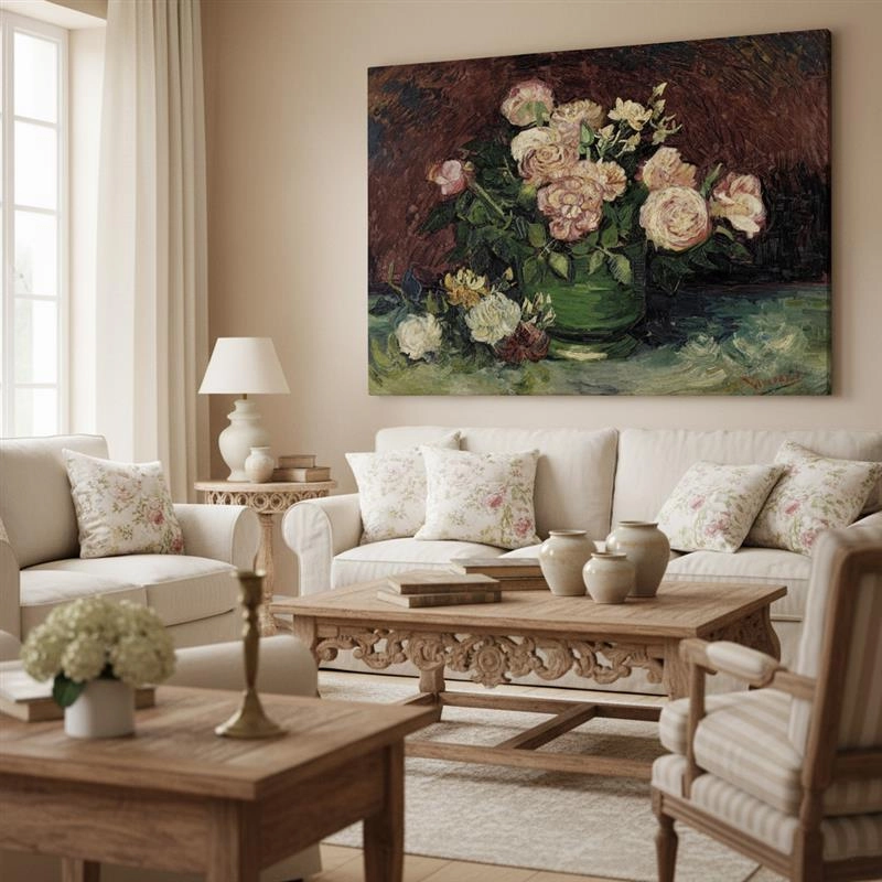 Πινακας σε καμβά VAN GOGH - ROSES AND PEONIES 1886