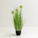 GRASS FLOWER ΦΥΤΟ ΤΕΧΝΗΤΟ ΣΕ ΓΛΑΣΤΡΑ 58 PVC ΠΡΑΣΙΝΟ