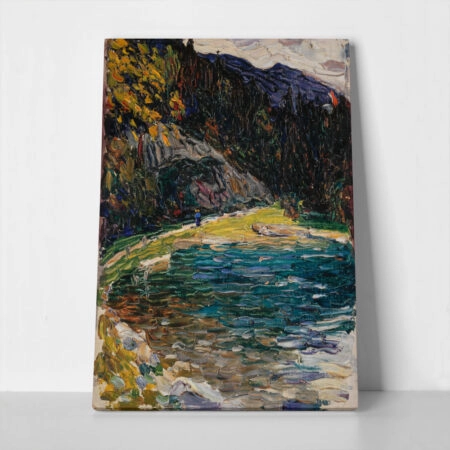 Πινακας σε καμβά KANDINSKY - KOCHEL ALTE KESSELBERGSTRASSE - Wassily Kandinsky