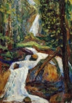 Πινακας σε καμβά KANDINSKY - KOCKEL WATERFALL I