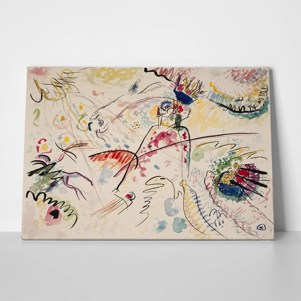 Πινακας σε καμβά KANDINSKY - STUDY FOR KLEINE FREUDEN