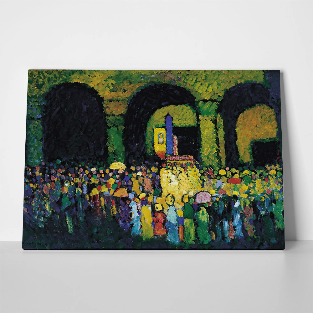 Πινακας σε καμβά KANDINSKY - THE LUDWIGSKIRCHE IN MUNICH