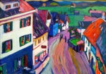 Πινακας σε καμβά KANDINSKY - VIEW FOR THE WINDOW OF THE GRIESBRAU
