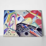 Πινακας σε καμβά KANDINSKY - WHITE ZIG ZAGS