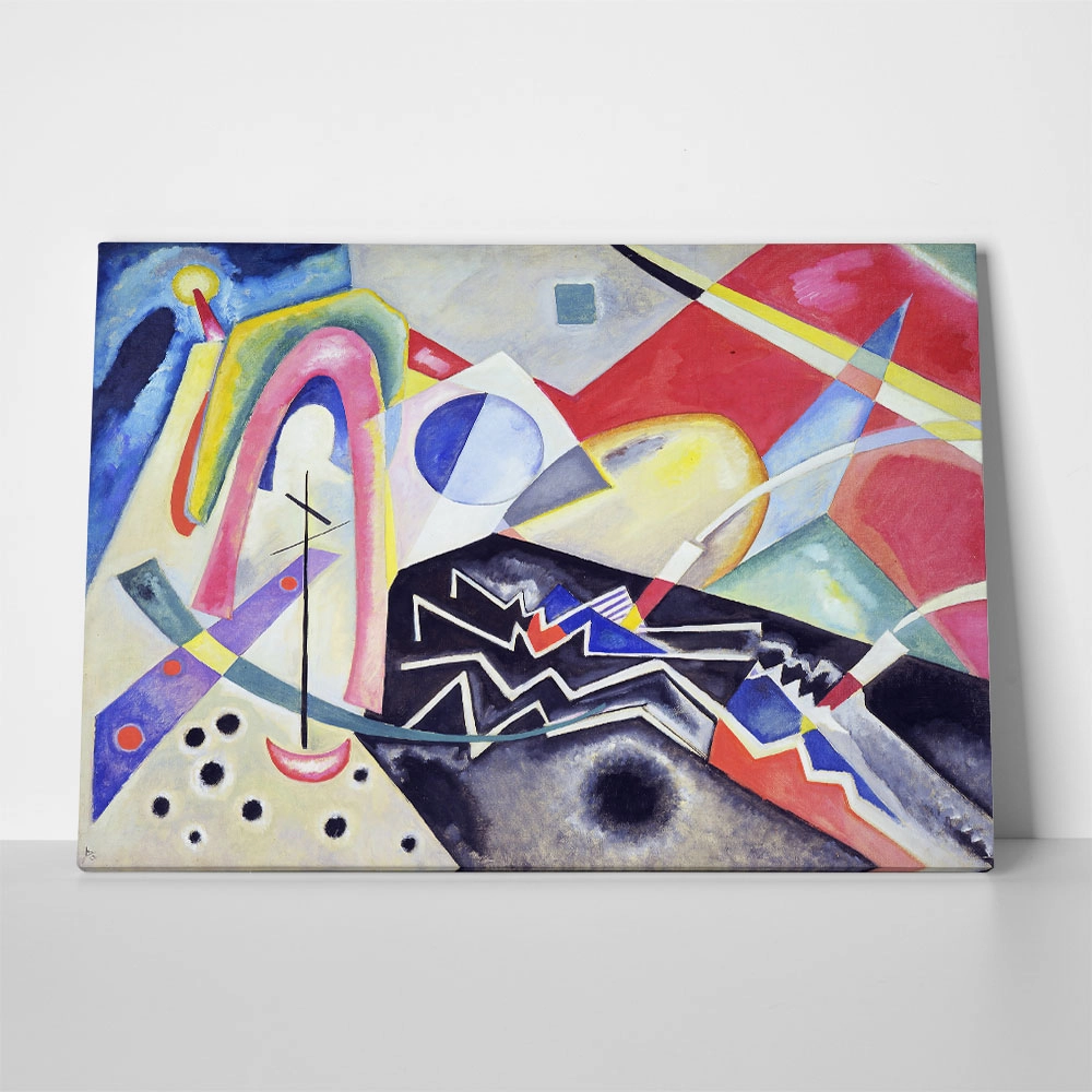 Πινακας σε καμβά KANDINSKY - WHITE ZIG ZAGS