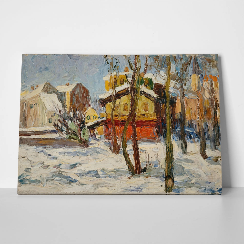 Πινακας σε καμβά KANDINSKY - WINTER IN SCHWABING