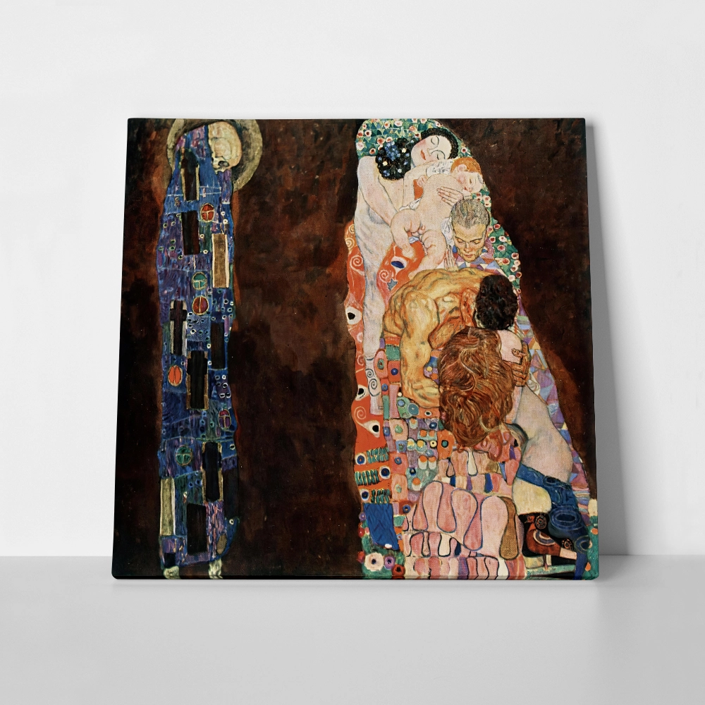 Πίνακας σε καμβά KLIMT - DEATH AND LIFE