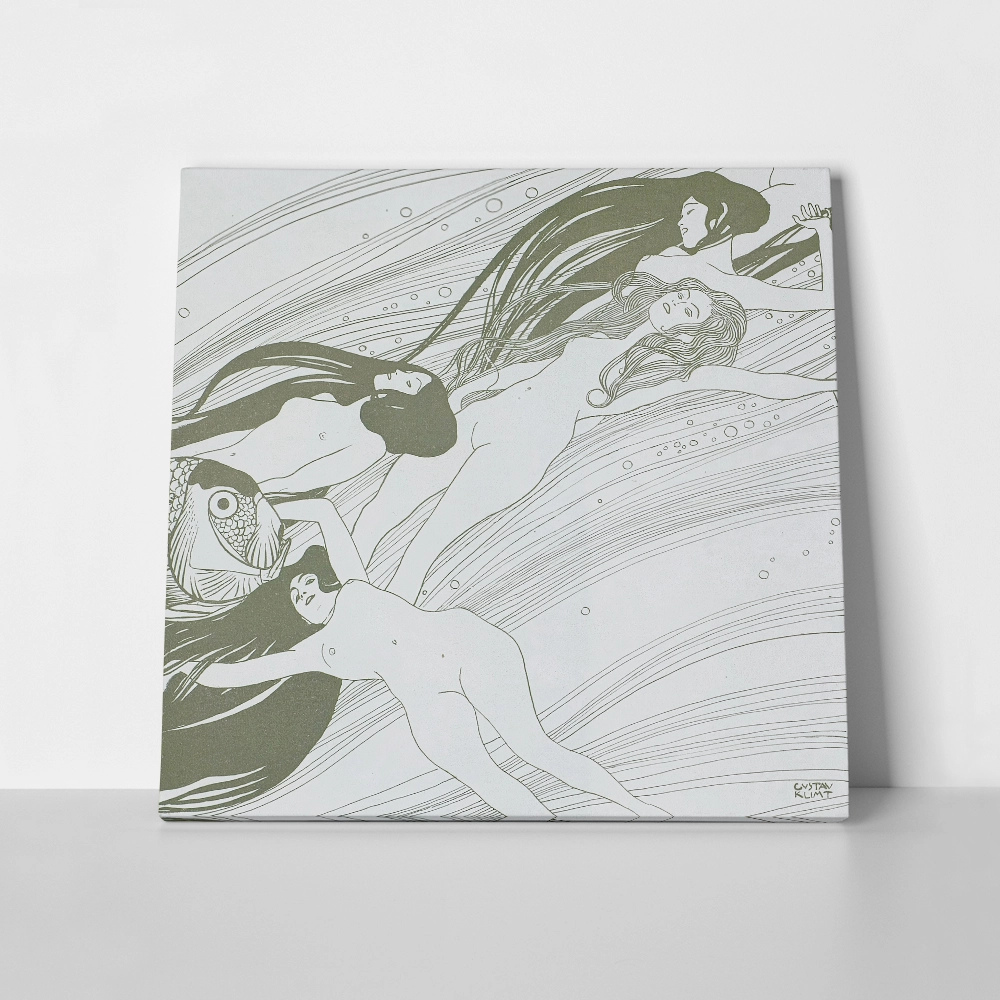 Πίνακας σε καμβά KLIMT - THE BLOOD OF FISH