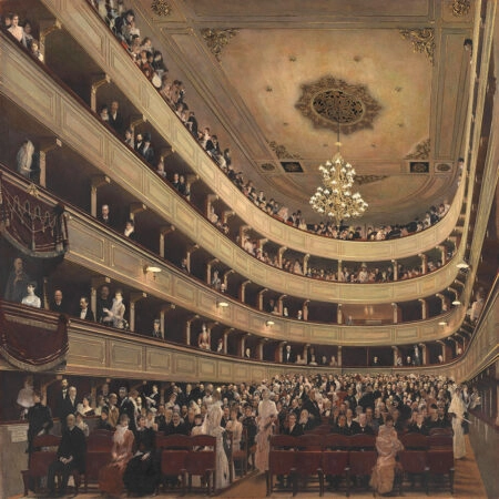 Πίνακας σε καμβά KLIMT - THE OLD BURGTHEATER - Gustav Klimt Sticky 5