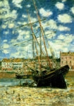 Πινακας σε καμβά MONET - BOAT LYING AT LOW TIDE