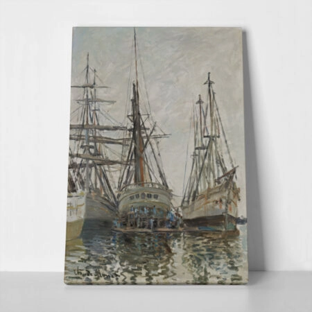 Πινακας σε καμβά MONET - BOATS IN A HARBOUR - Monet Claude