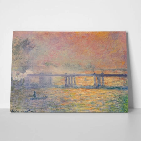 Πινακας σε καμβά MONET - CHARING CROSS BRIDGE - Monet Claude